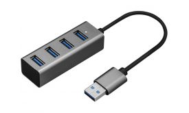 Yenkee YHB 4300 Alumínium 4 x USB 3.0 HUB Elosztó