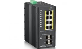 ZYXEL Ipari 8x1000Mbps (8xPOE) + 4xGigabit SFP Rackes Switch (RGS200-12P-ZZ0101F)