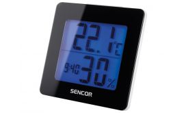 Sencor SWS 1500 B hőmérő ébresztőórával (35049710) fekete