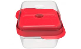 Tefal K2198314 Négyzetes tároló szett 2 db Piros-transzparens