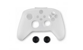 Spartan Gear Controller Silicon Skin Cover and Thumb Grips - védőtok és analóg kar védők, Xbox Series (2808152) fehér