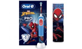 Oral-B D103 Vitality PRO Kids 3+ elektromos gyerek fogkefe (10PO010413) Spiderman + útitok