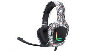 Onikuma K20 RGB Gaming fejhallgató, Camouflage Fehér