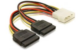 DELOCK Tápkábel 2x SATA 15 pin HDD > Molex 4 pin male (60102)