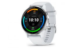 GARMIN Venu 3 okosóra (010-02784-00) homokkő, ezüst kerettel, szilikon szíjjal