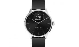 Withings Scanwatch Light 37mm zafír üveg ezüst, fekete szíjjal (HWA11-MODEL 5-ALL-INT)