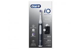Oral-B iO3 Series elektromos fogkefe, fekete / White Clean fejjel + töltő tasak (10PO010465)