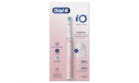 Oral-B iO3 Series elektromos fogkefe, pink / Sensi Clean fejjel + töltő tasak (10PO010466)