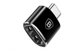 BASEUS adapter (USB aljzat - Type-C, USB/pendrive csatlakoztatás, OTG) FEKETE (CATOTG-01)