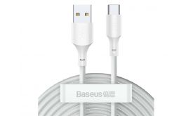 BASEUS adatkábel 2db (USB - Type-C, 40W, PD gyorstöltő, 150cm) FEHÉR