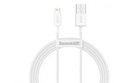 BASEUS SUPERIOR adatkábel (USB - lightning, 2.4A, PD gyorstöltő, 150cm, törésgátló) FEHÉR