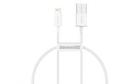 BASEUS SUPERIOR adatkábel (USB - lightning, 2.4A, PD gyorstöltő, 25cm, törésgátló) FEHÉR