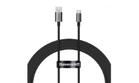 BASEUS SUPERIOR adatkábel (USB - Type-C, 100W, PD gyorstöltő, 200cm, törésgátló) FEKETE