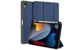 DUX DUCIS DOMO [Apple iPad 10.9 (2022)] aktív, oldalra nyíló tok SÖTÉTKÉK