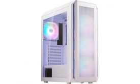 ADATA XPG Ház Midi ATX Valor AIR PLUS, 4x120mm RGB ventilátor, Tápegység nélkül, üvegfalú, fehér