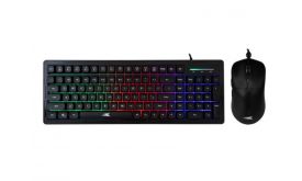 BARACUDA ORCA-B gamer combo fekete billentyűzet (memb. angol) + egér (BGC-011B)