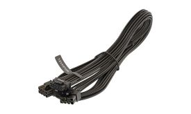 Seasonic 2db Power 8pin -> Power 16pin PCIe 12VHPWR F/F tápkábel 0.75m fekete (600W) (WATX16883EW)