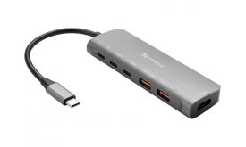 SANDBERG USB-C Dokkoló HDMI + 2xUSB-A + 2xUSB-C + PD100W (136-65)