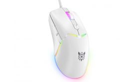 Onikuma CW929 RGB Gamer egér, fehér (CW929 WIRED WHITE)