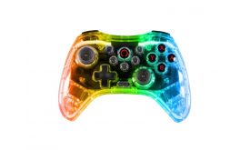 KONIX - Nintendo Switch/PC LED Vezeték Nélküli kontroller, Átlátszó (KX-SW-GP-CRYSTAL)
