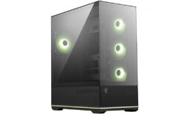 MSI MAG PANO 110R PZ Micro ATX Ház, 4xARGB ventilátor, Tápegység nélkül, üvegfalú, fekete
