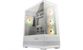 MSI MAG PANO 110R PZ WHITE Micro ATX PC Ház, 4xARGB ventilátor, Tápegység nélkül, üvegfalú, fehér