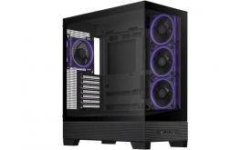 ASUS A31 Plus ház, Tápegység nélkül, Fekete, Üvegfalú