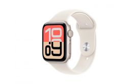 Apple Watch SE 3 GPS 40mm (MEH34MP/A) Csillagfény alumínium tok, csillagfény sportszíj S/M