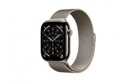 Apple Watch Series 11 GPS + Cellular 46mm-es natúr titántok, natúr milánói szíj – M/L (MFD04MP/A)