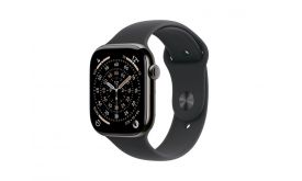 Apple Watch Series 11 GPS + Cellular 46mm-es palaszürke titántok, fekete sportszíj – S/M (MFD14MP/A)