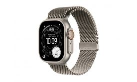 Apple Watch Ultra 3 GPS + Cellular 49mm-es natúr titántok, natúr titán milánói szíj – Medium (MEWY4QH/A)