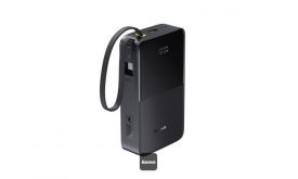 Baseus EnerFill FC51 Bipow 2 Pro gyorstöltő powerbank 10000 mAh, 22.5W, beépített USB Type-C kábel, fekete (E0027600)