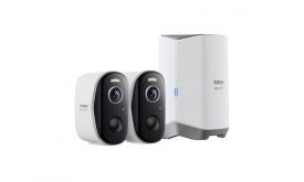 Baseus Security N1 Plus 2K kültéri biztonsági kamera KIT, fehér