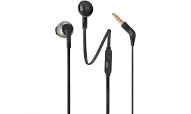 JBL T205 vezetékes füllhallgató, fekete (JBLT205BLKE)
