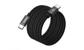 YENKEE YCU MAGNETIC 02 bk 100w USB-C/USB-C adatkábel (37000586) fekete