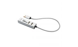 Yenkee YHC 101SR USB 2.0 elosztó és kártyaolvasó, ezüst