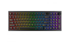 AVAX GM03 PRO USB, Mechanikus Vezetékes/Vezeték Nélküli Billentyűzet, Yellow Switch, HUN (AVAX_GM03Y_PRO) fekete