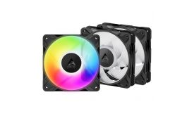 ARCTIC COOLING Rendszerhűtő Ventilátor P12 Pro A-RGB PWM Fekete, 12cm (3-PACK)