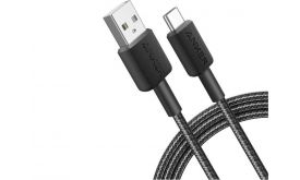 Anker 322 USB-A to USB-C Cable (1.8m Braided) Black (A81H6G11)