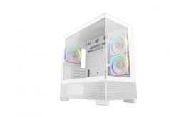 DEEPCOOL CG380 3F Micro ATX PC ház, Tápegység nélkül, Fehér, Üvegfalú (R-CG380-WHAGM3-G)