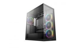 DEEPCOOL CG580 4F V2 ATX PC ház, Tápegység nélkül, Fekete, Üvegfalú (R-CG580-BKADA4-G-2)
