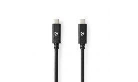 Nedis CCGW64750BK10 USB C - USB C (USB-C) kábel, USB 3.2 Gen 2, 100W, 4K@60Hz, 10 Gbps, hossz 1m