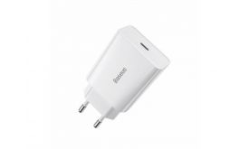 BASEUS SPEED MINI hálózati töltő Type-C aljzat, 20W, PD gyorstöltő (CCFS-SN02) fehér