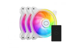 Cooler Master Case 12cm Masterhűtőventilátor MF120 Halo 2, fehér (MFL-B2DW-213P2-R2)