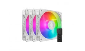 Cooler Master Case 12cm SickleFlow Edge 120 ARGB 3-Pack hűtőventilátor, White Edition (MFX-B2DW-253P2-R2)