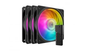Cooler Master Case 12cm Mobius 120P ARGB 3-Pack Kit hűtőventilátor csomag, fekete