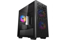 DEEPCOOL Ház Mini-ITX/Micro-ATX MATREXX 40 3FS Tápegység nélkül, Fekete, Üvegfalú