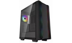 DEEPCOOL Ház ATX CC560 ARGB V2 Tápegység nélkül, Fekete Üvegfalú