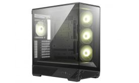 MSI MAG PANO 130R PZ ATX PC Ház, 4xARGB ventilátor, Tápegység nélkül, üvegfalú, fekete