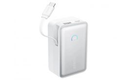 Anker Nano Power Bank (10K, 45W, Built-In Retractable USB-C Cable) White - A1638H21